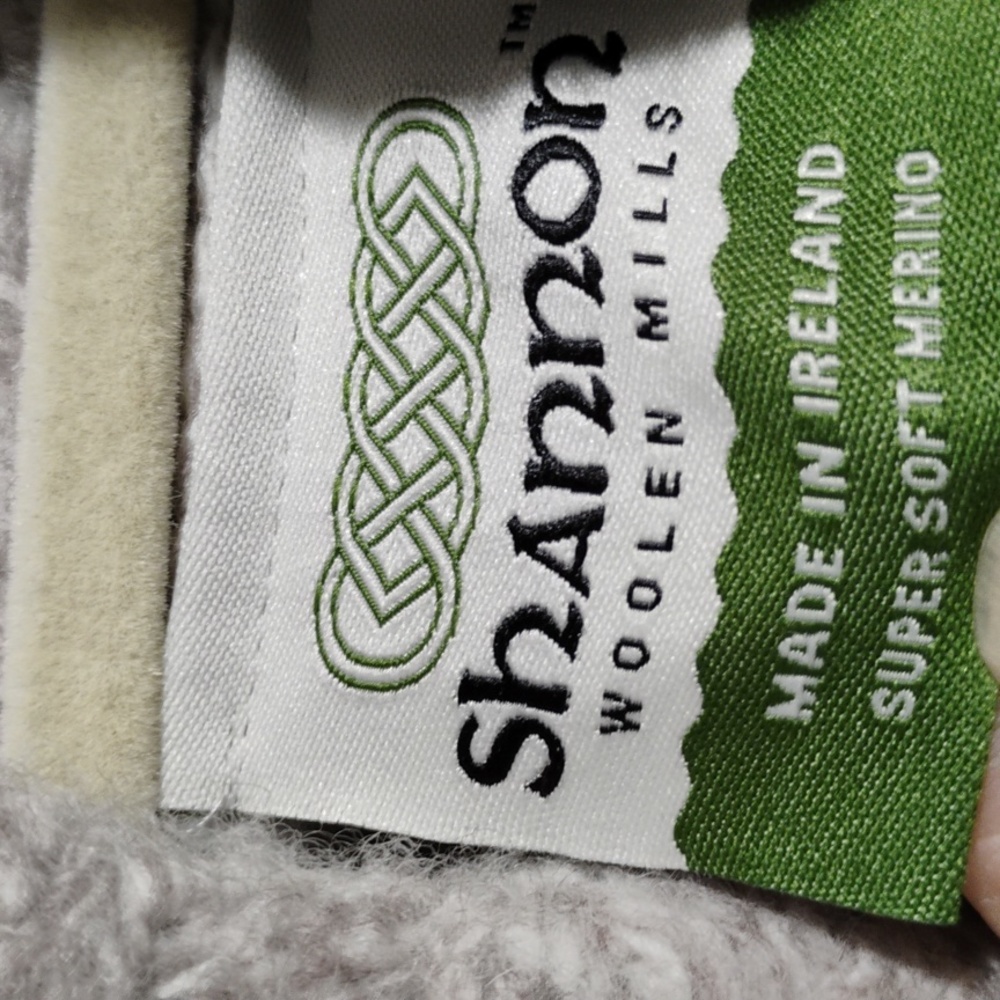 (D-4) Shannon Woolen Mills Super Soft Merino Ireland Full Zip Up Sweater Jacket - Picture 4 of 9